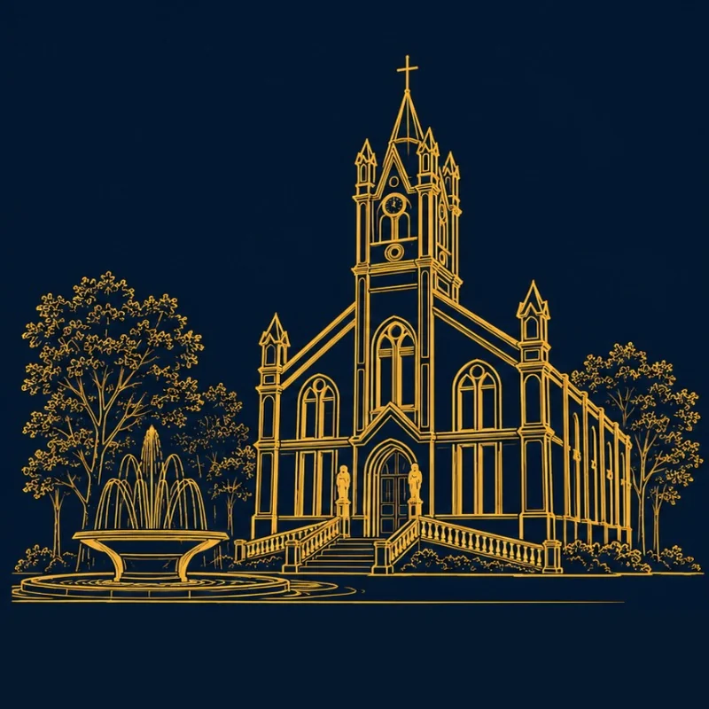 Ilustração da igreja histórica
